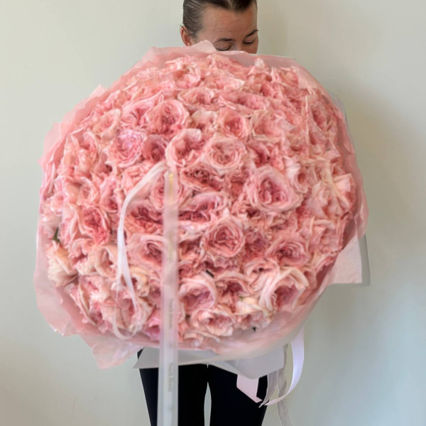 Букет "Розкішна мрія з 101 троянди Pink O’Hara"